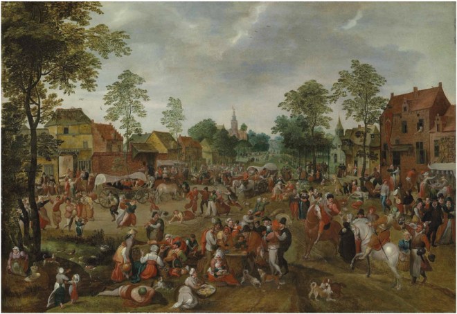 A village celebrating the kermesse of Saint George